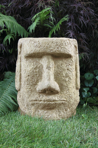 Inspired Easter Island statues originals sculpted face reproduction